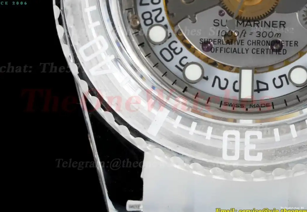 A2824 Dial 40MM Submariner F8F RU Acrylic Skeleton 0606